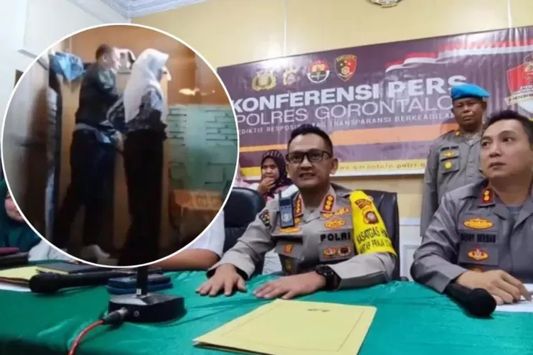 Polres Gorontalo resmi menetapkan tersangka oknum guru. (Instagram/@medsos_rame)