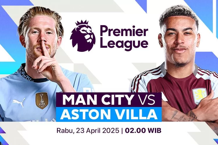 Pertandingan Manchester City vs Aston Villa di Premier League.  (vidio.com)