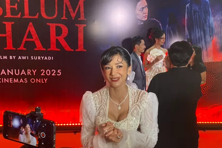 Fanny Ghassani hadir di acara Press Screening film Sebelum 7 Hari (Suara Merdeka/Iqbal)