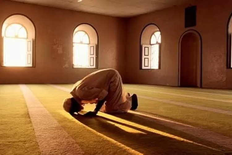 Ilustrasi Sujud. Rindu dalam Sujud, puisi karya Muhamad Fahri Husaeni. (Istimewa)