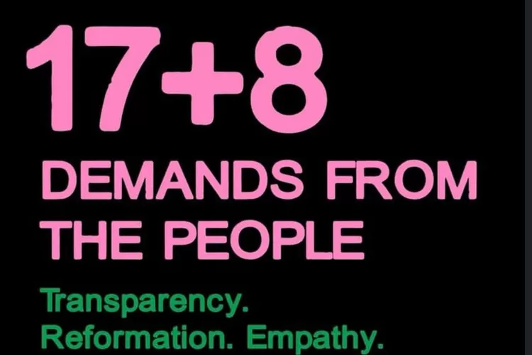 DPR RI hanya memenuhi sebagian dari 17+8 Tuntutan Rakyat, sementara banyak poin penting masih terabaikan. (Foto; Instagram/@whatisupindonesia)