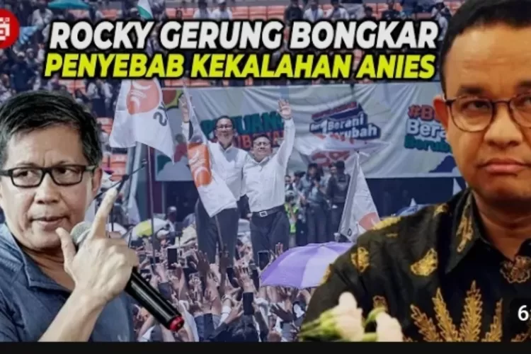 Begini analysis Rocky Gerung soal Suara Anies Baswedan nyungsep. (FOTO/YouTube.)