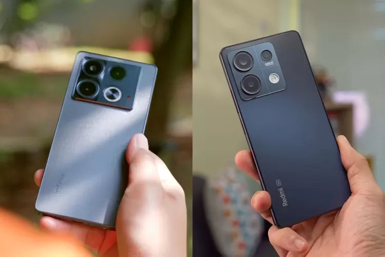 Ilustrasi: Infinix Note 40 dan Redmi Note 13. (Foto/Kolase/Tangkap Layar YouTube.)