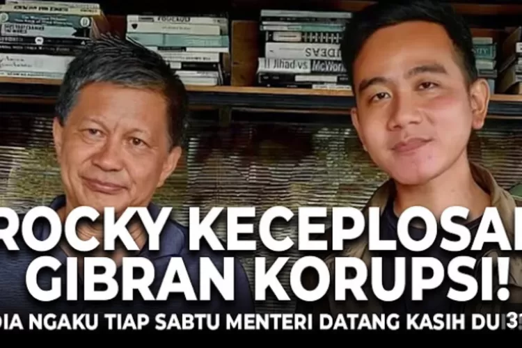 Ucapan Rocky Gerung keceplosan bilang Gibran Rakabuming Raka korupsi saat jadi Wali Kota Solo. (Foto/YouTube.)