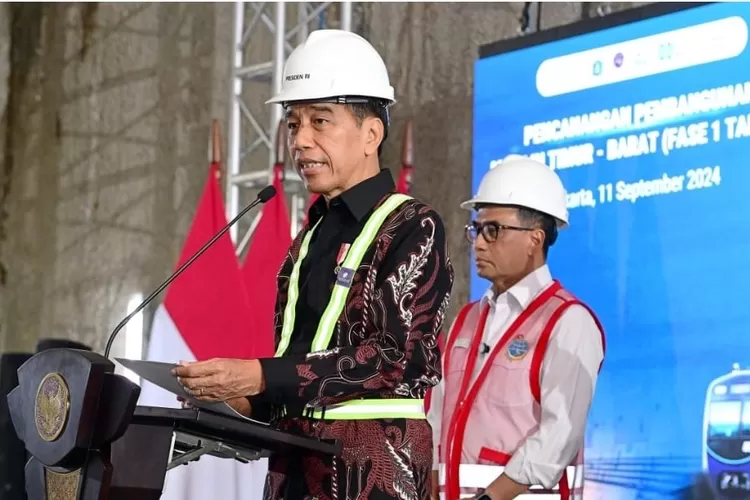 Pembangunan MRT Bekasi-Jakarta yang Diteken Tri Adhianto Diresmikan Jokowi. (Foto/Fajar Saputra.)