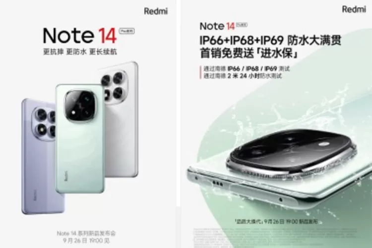 Bocoran Spesifikasi dan Harga Redmi Note 14 Pro dan Redmi Note 14 Pro Plus.