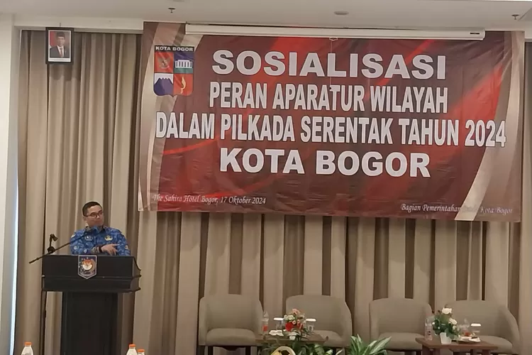 Eko Prabowo Saat Membuka Acara Sosialisasi Peran Aparatur Wilayah di Hotel Sahira Bogor. (Foto/Istimewa.)