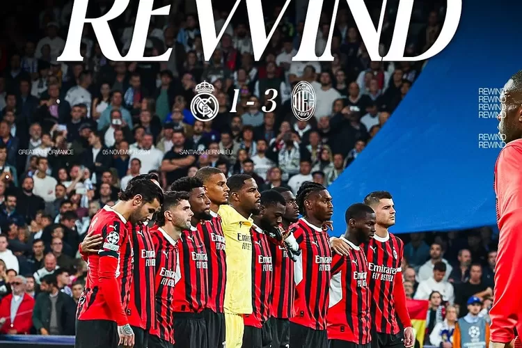 Tunduk nya sang raja liga Champion oleh Ac Milan (Foto/instagram @acmilan)