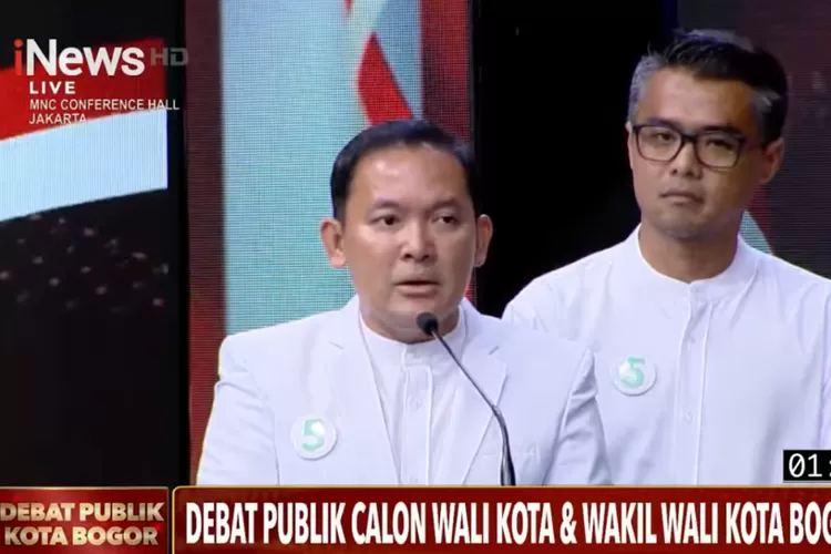 Debat Pilwalkot Bogor 2024 Dokter Rayendra sampaikan ini. (Foto/iNews.)