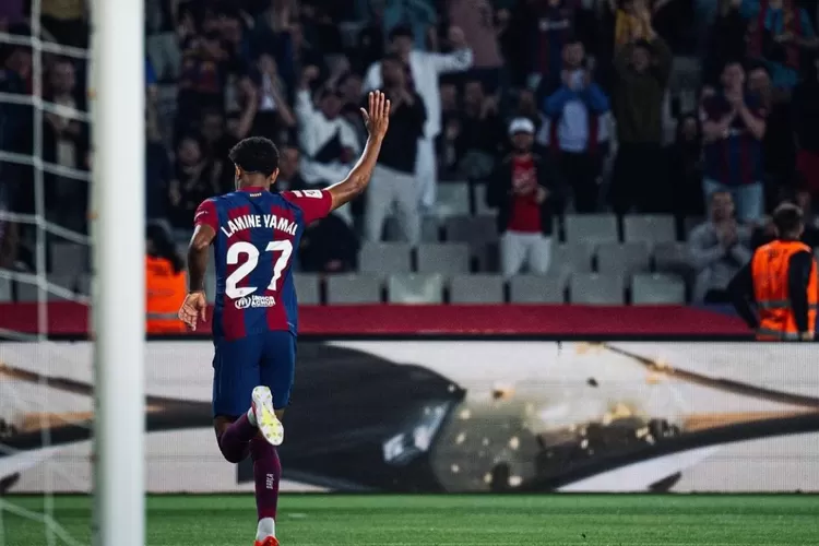 Lamine Yamal Saat Selebrasi (Foto/Instagram @lamineyamal)