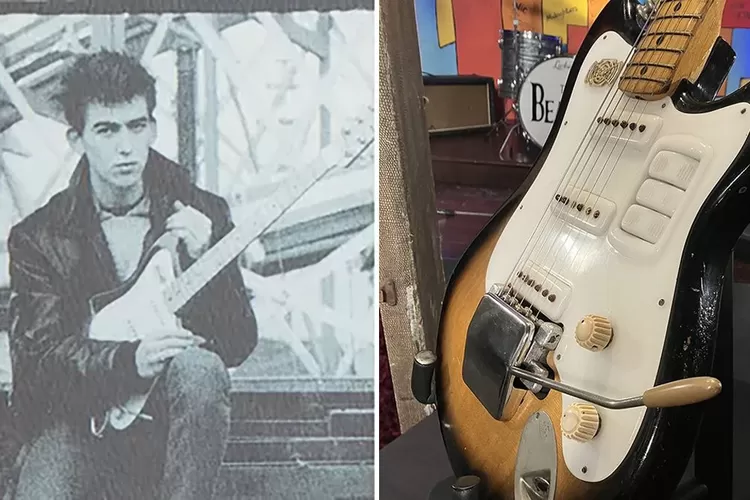 Dokumen Foto George Harrison (akun X @GuitarWorld)