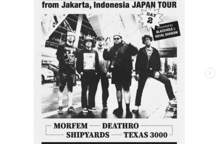Poster Morem From Jakarta, Indonesia JAPAN Tour  (TL Instagram @morfem_band)