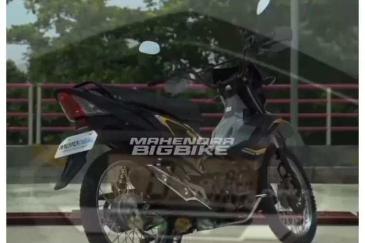 Honda XRM 125 hadir dengan desain unik yang memadukan gaya motor trail ala Honda CRF dan karakter motor bebek seperti Honda Supra. (Youtube Mahendra Bigbike)