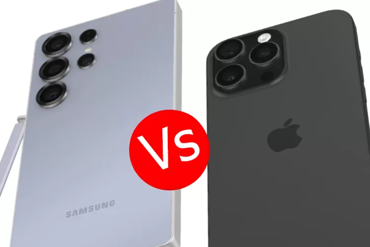 Duel Perbandingnan Samsung Galaxy S25 Ultra vs iPhone 16 Pro Max.