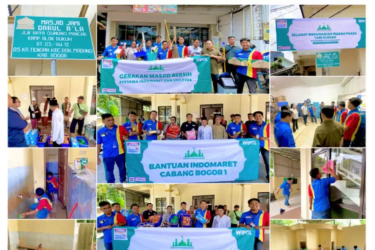 Indomaret dan Unilever Indonesia Lakukan Bersih-Bersih Masjid Rangkaian Gerakan Masjid Bersih 2025. (Foto/Indomaret.)