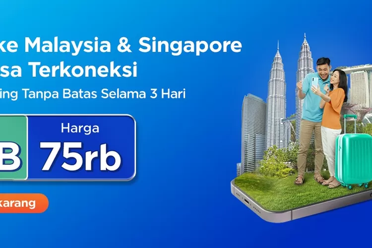 Paket Roaming Kuota Super Jumbo Hingga 100GB Khusus Singapura dan Malaysia. (Foto/XLSMART.)
