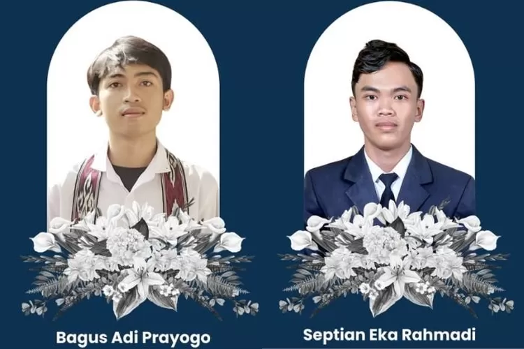 Potret Bagus Adi Prayogo dan Septian Eka Rahmadi, dua orang mahasiswa KKN UGM yang tewas dalam insiden kecelakaan perahu di Maluku Tenggara. (Foto/Instagram @kknugm.yogyakarta)