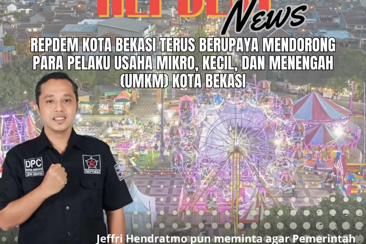 Sosok jeffry mencoba membangun program ekonomi kreatif dengan mengadakan pekan raya bekasi dan bekasi ambyar dan juga&nbsp;membangun&nbsp;umkm. (Foto/Istimewa/Abdul Halim.)