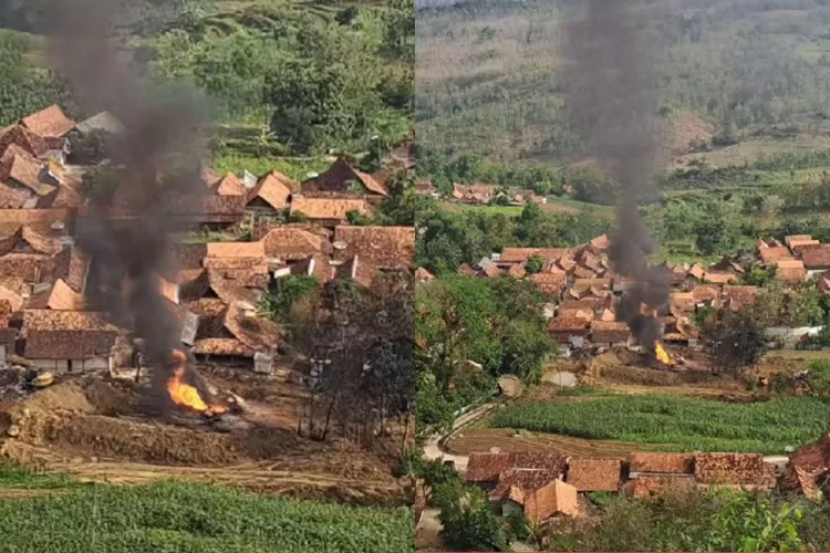 Sumur Minyak Ilegal di Blora (Foto/Tiktok - mbahnobejo)