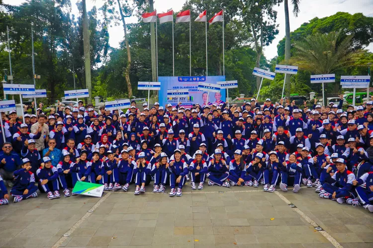 Atlet Kota Bogor saat bertanding di POPDA XIV Jawa Barat 2025, di mana kontingen berhasil menempati posisi tiga besar sementara. (Foto/Humas Kota Bogor.)