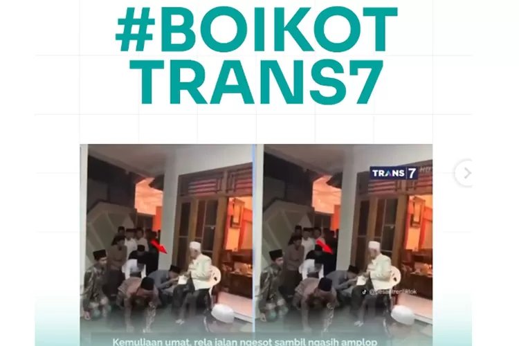 Boikot Trans7 menggema di media sosial usai kontroversi tayangan Xpose Trans7 yang dinilai melecehkan KH. Anwar Manshur. Foto: Tangkapan Layar Instagram.