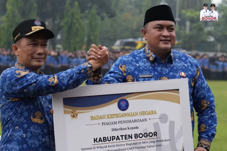 Di Bawah Kepemimpinan Rudy Susmanto, Kabupaten Bogor Jadi Daerah Tercepat Angkat ASN. (Foto/Diskominfo Kabupaten Bogor.)