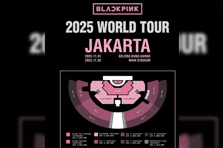BLACKPINK kembali ke Jakarta! DEADLINE World Tour 2025 siap mengguncang Stadion GBK pada 1&ndash;2 November. Foto: Instagram/@ime_indonesia