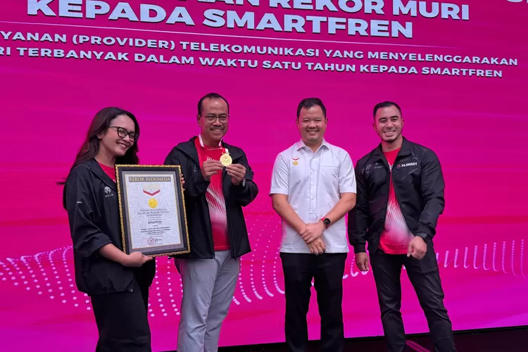 SMARTFREN Fun Run 2025 Pecahkan Rekor MURI, Libatkan 15 Ribu Peserta. (Foto/XLSMART.)