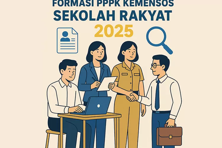 Proses rekrutmen 3.003 formasi PPPK Kemensos Sekolah Rakyat tahun 2025. Foto: AI.