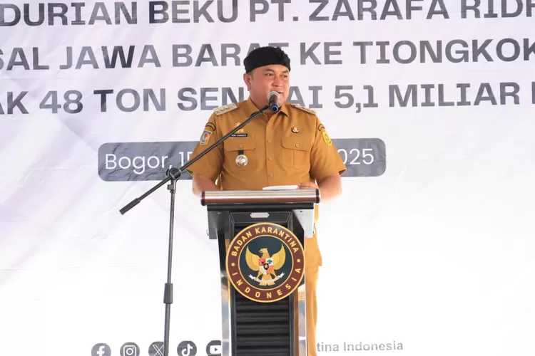 Dari Citeureup ke Tiongkok, 48 Ton Durian Beku Bogor Resmi Diekspor. (Foto/Diskominfo Kabupaten Bogor.)