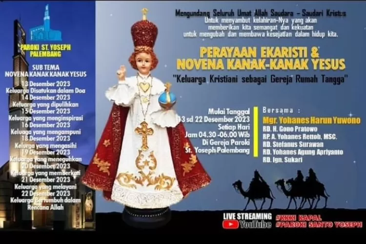 Jelang Natal, Paroki Santo Yoseph Palembang Laksanakan Perayaan ...