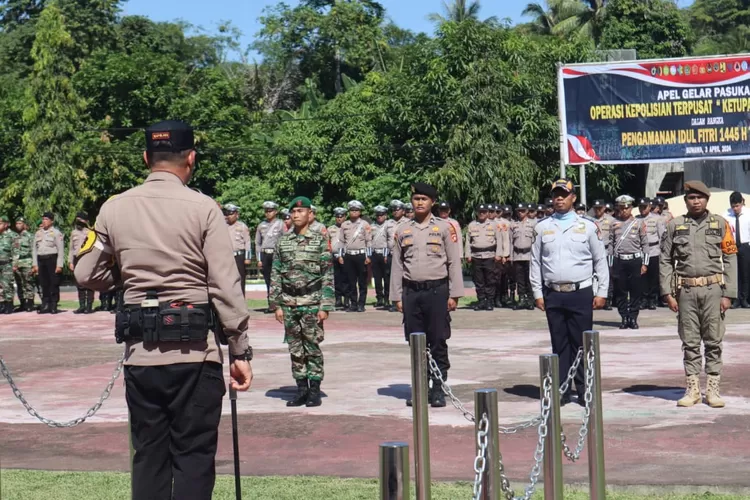 Polres Bone Bolango  Gelar Apel  Pasukan Persiapan Operasi Ketupat Otanaha dan   Pengamanan Idul Fitri 2024