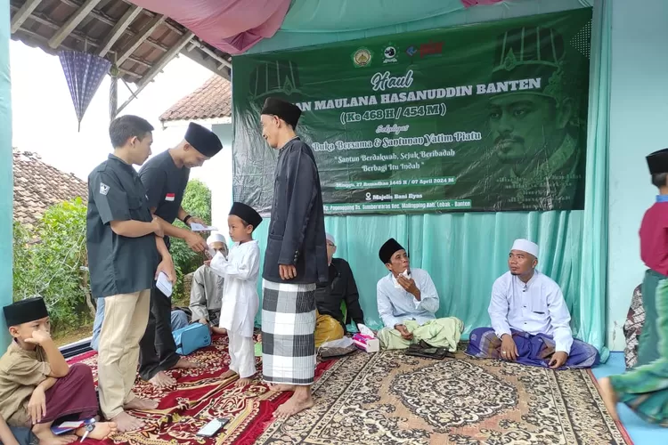 Sarkub Bansel dan Pilar Community Gelar Haul Sultan Maulana Hasanuddin dan Santunan Anak Yatim di Ponpes Bani Ilyas