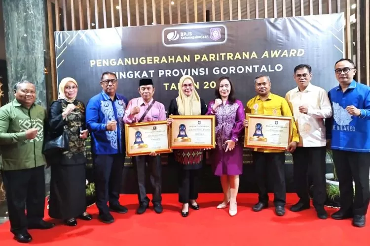 Bone Bolango Raih Terbaik II Paritrana Award 2023, Bupati Merlan Bertekad Capai UWC