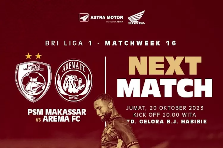 Link LIVE Streaming INDOSIAR PSM Makassar vs Arema FC 20 Oktober 2023