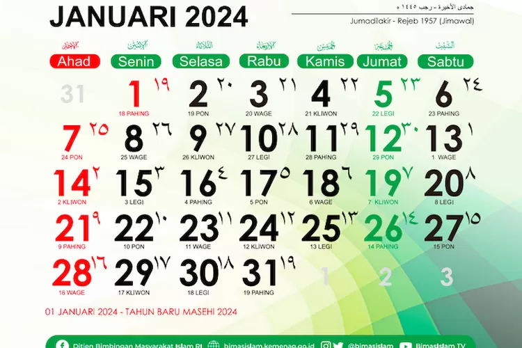 Link DOWNLOAD KALENDER 2024 Pdf Nasional, Hijriah, Pasaran Jawa ...