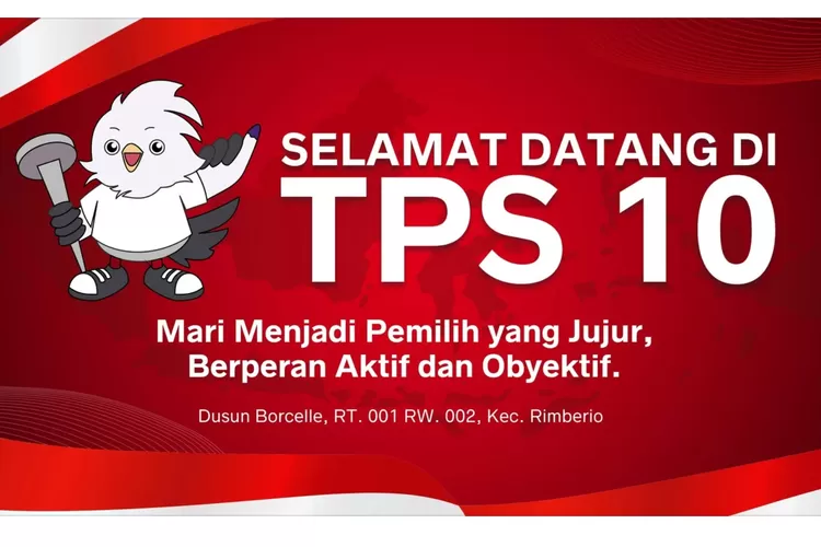 20 LINK Download Desain Banner Spanduk Selamat Datang di TPS Pemilu 2024 Lengkap Logo KPU CDR