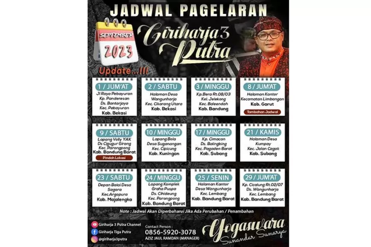 Dari Bekasi Hingga KBB, Ini Jadwal Pagelaran Wayang Golek Giri Harja 3 ...