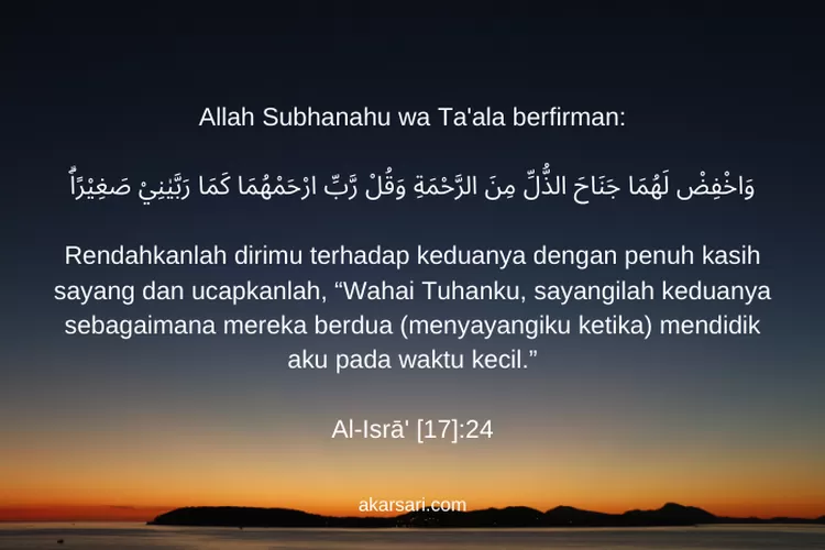 Bacaan Surat Al Isra Ayat 23-24 Latin Dan Artinya, Larangan Mengatakan ...