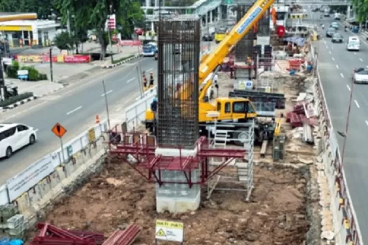 Dibuat Jalur Melayang, Progres Pembangunan LRT Fase 1B Velodrome ...