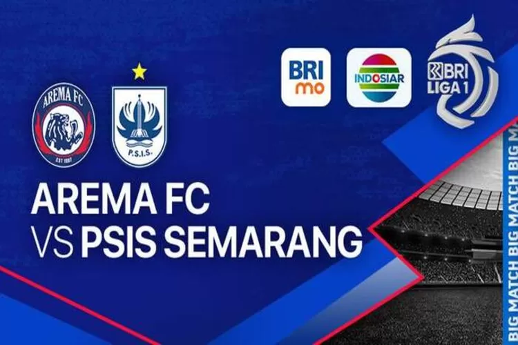 Link Live Streaming laga Arema FC vs PSIS Semarang di lanjutan BRI Liga 1 musim 2023/2024. (vidio.com)