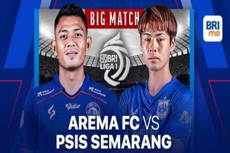 Prediksi laga Arema FC vs PSIS Semarang di lanjutan BRI Liga 1 musim 2023/2024. (vidio.com)