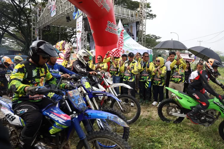 Bogor Hujan Trail 2024 memeriahkan HJB ke-542 di area Jungleland Sentul, Babakanmadang, Kabupaten Bogor, Sabtu, 1 Juni 2024. (Humas Pemkab Bogor)