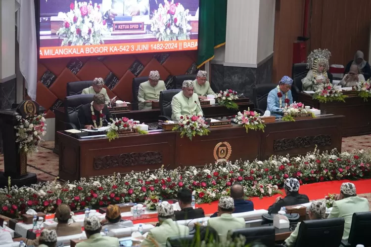 Rapat Paripurna Istimewa HJB ke-542 di DPRD Kabupaten Bogor, Senin, 3 Juni 2024. (Arifin)