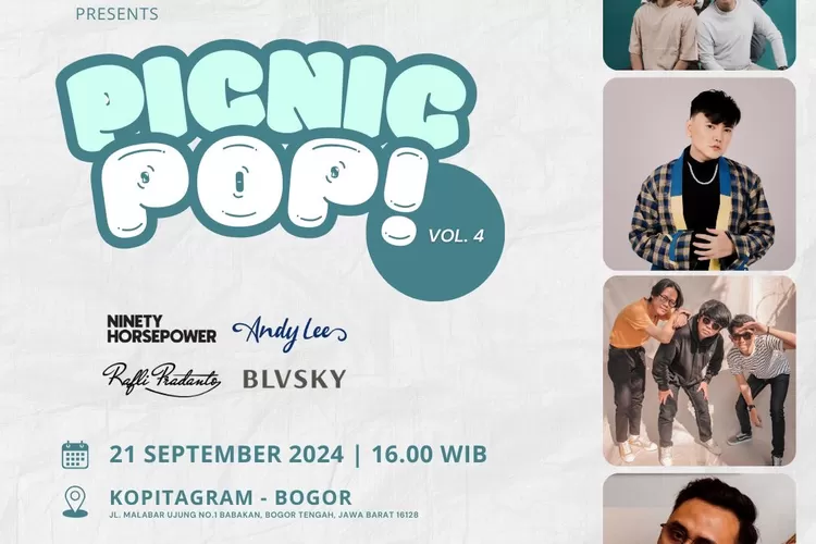 Picnic Pop! Vol. 4 yang dinisiasi Kala Records bekerja sama dengan Kopitagram akan kembali menyapa para pecinta musik di Bogor. (Picnic Pop)