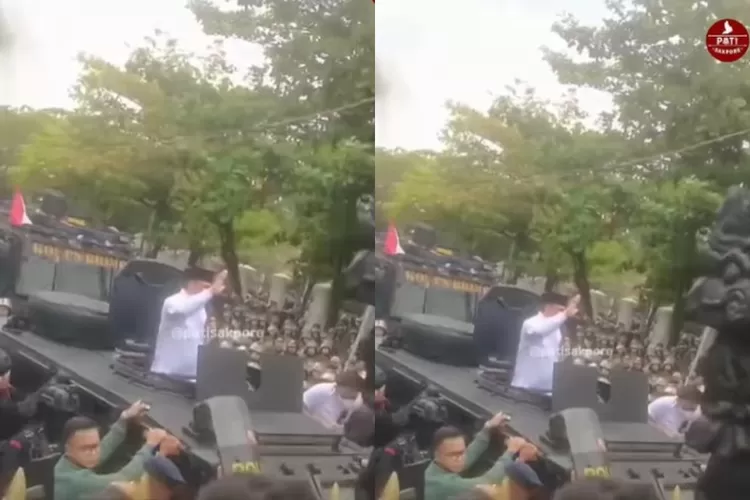 Tangkapan layar video viral Bupati Pati, Sudewo yang menanggapi pendemo yang protes dengan kebijakan pemerintahannya.  (@infoupdatejateng Via Instagram.com)