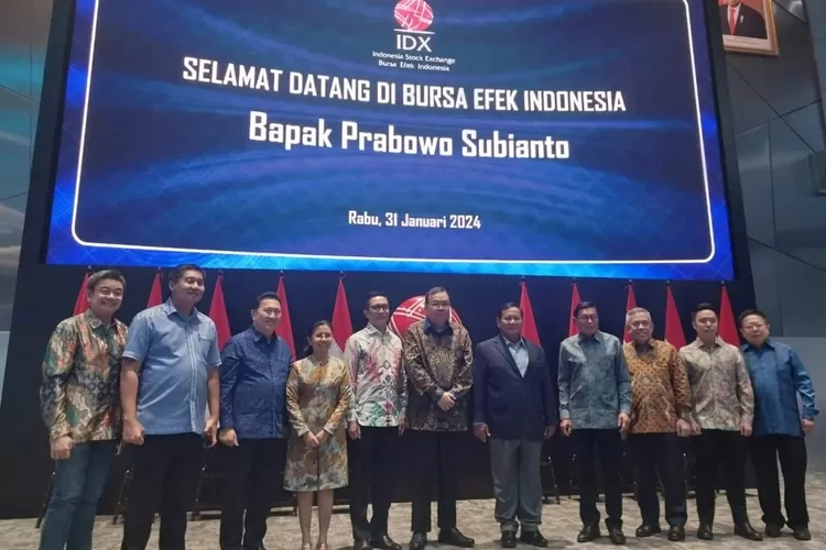 Prabowo, Garibaldi Thohir, Maruarar Sirait Kunjungi Bursa Efek Indonesia