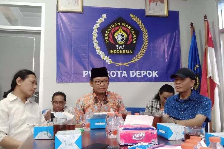Kunjungan Ketua DPRD Kota Depok HTM Yusufsyah Putra ke Kantor PWI Kota DEPOK (Ist)