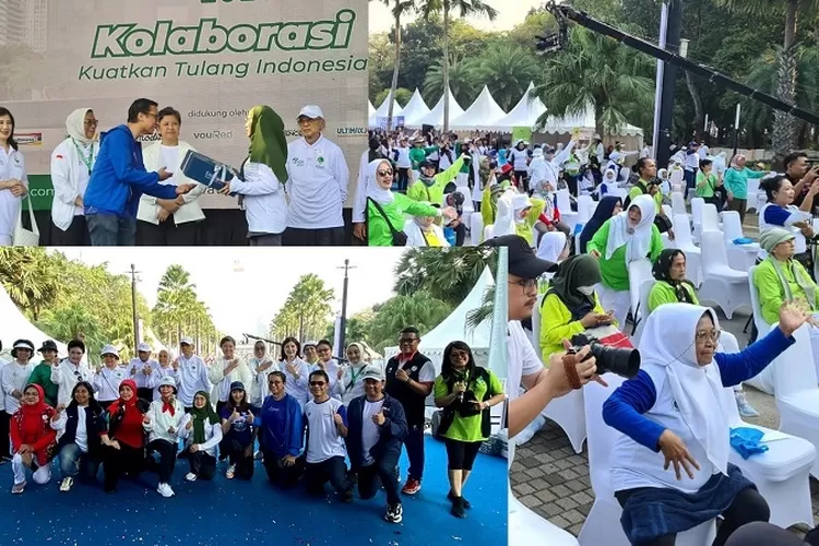 Ribuan orang menghadiri kegiatan Hari Osteoporosis Nasional (HON) 2023 di Gelora Bung Karno, Jakarta, yang diadakan Perwatusi, Minggu (29/20/2023) (Ist)