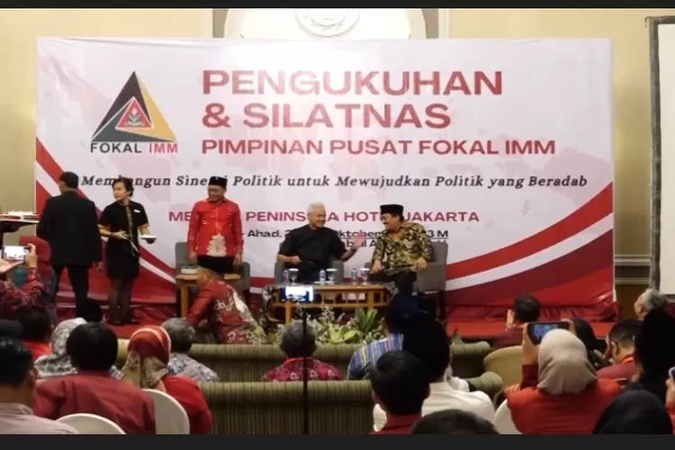 Ganjar Pranowo menghadiri pengukuhan &amp; silatnas Pimpinan Forum Keluarga Alumni Ikatan Mahasiswa Muhammadiyah (FOKAL IMM) di Hotel Menara Peninsula, Jakarta Barat. (Istimewa )